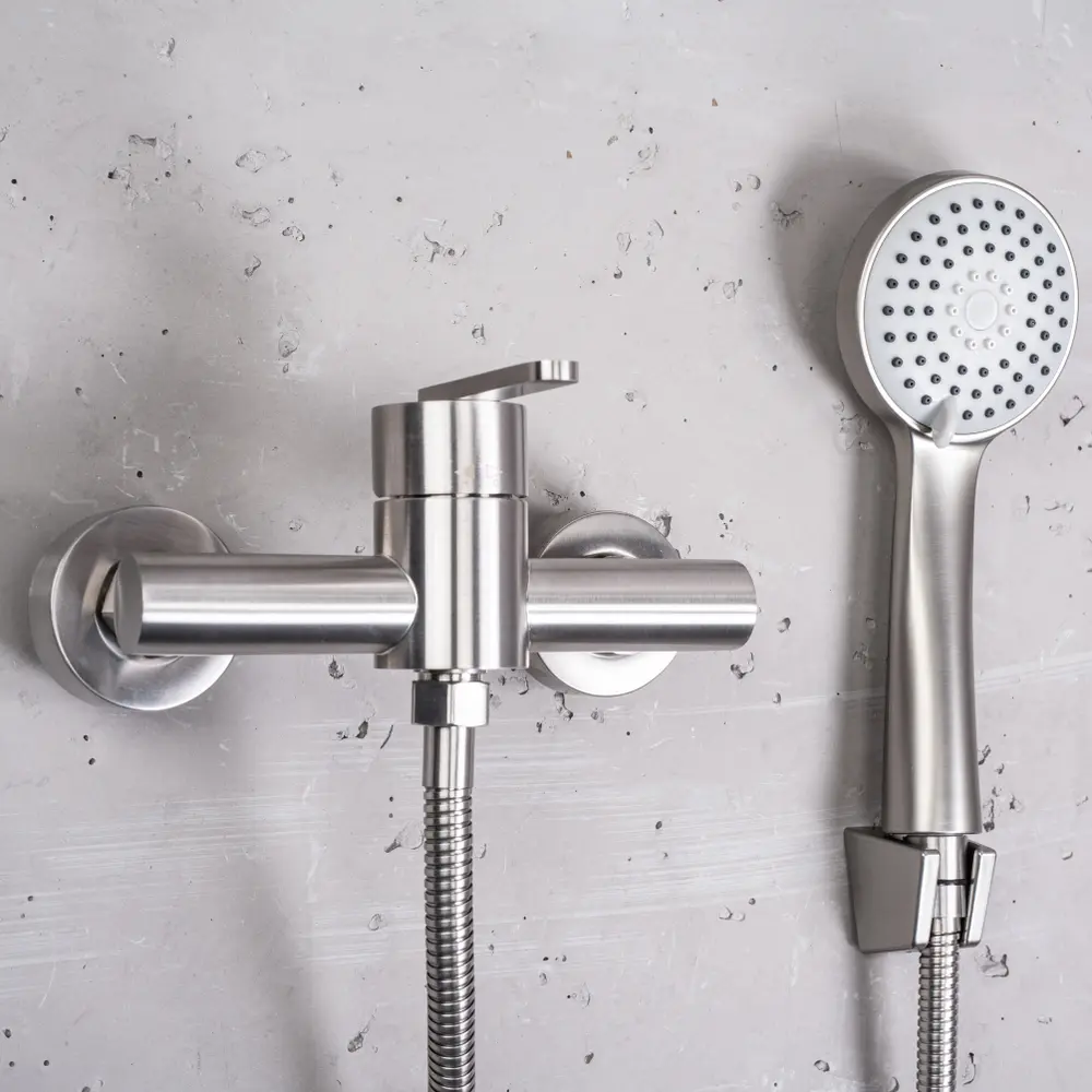 Bateria prysznicowa Nikiel Szczotkowany